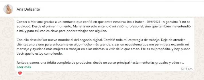 ana d testimonio